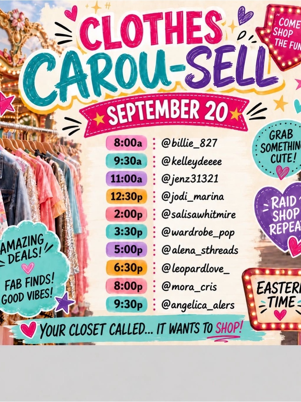 9/20 Clothing Carou-sell